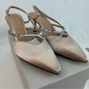 Charles & Keith Slingback Heels Champagne size 40